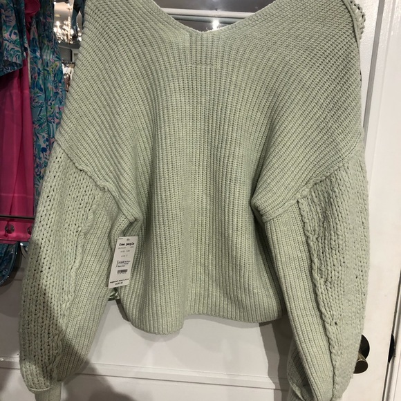 Free people crop sweater green - Picture 5 of 6